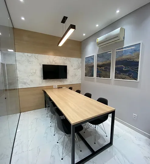Sala de reunião equipada do Vera Cruz em Joinville